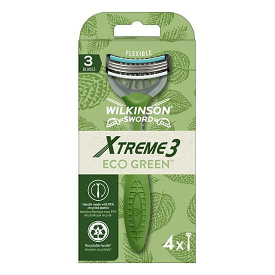 Wilkinson Sword Egyhasználatú borotva férfiaknak Xtreme3 ECO Green 4 db