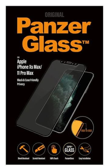 PanzerGlass Edge-to-Edge az Apple iPhone Xs Max/11 Pro Max számára, fekete, P2666