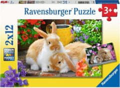 Ravensburger Cuddle Time puzzle 2x12 darab