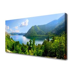 tulup.hu Vászonkép falra Forest Lake hegyek táj 100x50 cm