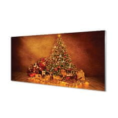 tulup.hu Akrilkép Karácsonyi fények dekoráció ajándékok 125x50 cm 4 fogas