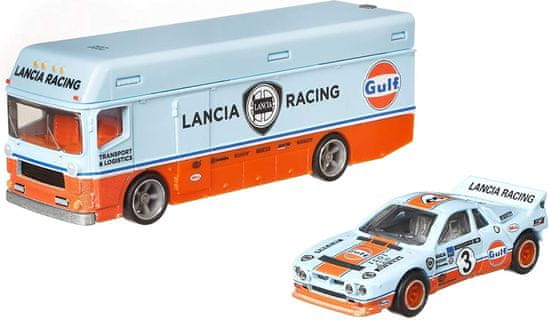 Hot Wheels Vontató és angol versenyautó Team Transport 26 - Lancia