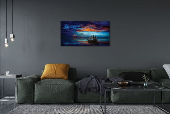 tulup.hu Canvas képek Felhők tengeri hajó este