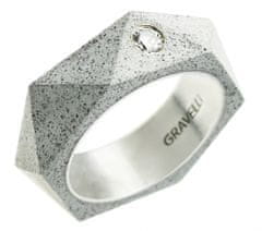 Gravelli Beton gyűrű antracit Cubist GJRUSSA005 (Kerület 63 mm)