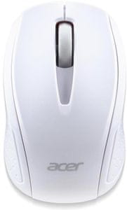 Acer Wireless Mouse G69, fehér (GP.MCE11.00Y) vezeték nélküli Wi-Fi-kapcsolat optikai érzékelő 1600 DPI működik a Chromebook univerzális ergonómiájával