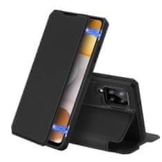 Dux Ducis Skin X bőr könyvtok Samsung Galaxy A42 5G, fekete