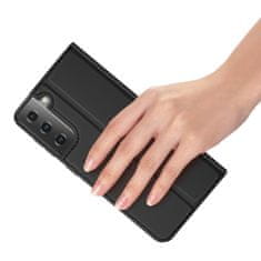 Dux Ducis Skin Pro bőr könyvtok Samsung Galaxy S21 Ultra 5G, fekete