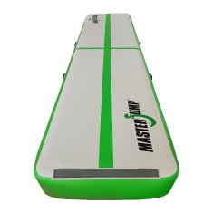 Masterjump Airtrack felfújható tornaszőnyeg 400 x 100 x 30 cm - zöld