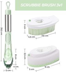 VivoVita Scrubbie Brush 3in1 - mosogatókefe folyékony mosogatószerhez