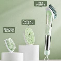 VivoVita Scrubbie Brush 3in1 - mosogatókefe folyékony mosogatószerhez