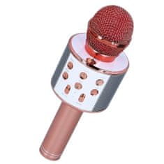 MG Bluetooth Karaoke mikrofon hangszóróval, rózsaarany
