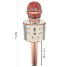 MG Bluetooth Karaoke mikrofon hangszóróval, rózsaarany