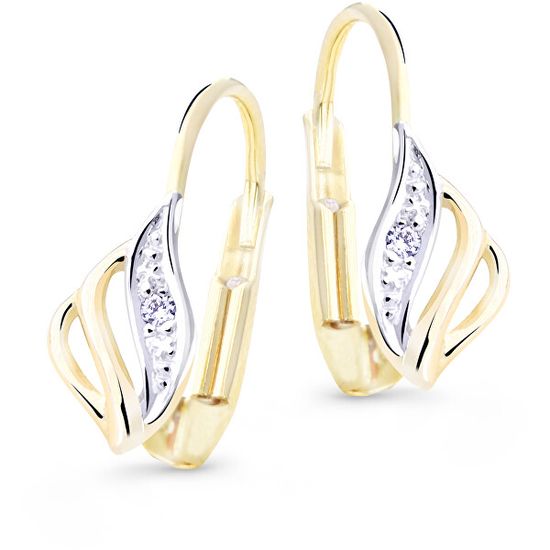 Cutie Diamonds Luxus bicolor arany fülbevalók gyémánttal DZ8024-55-00-X-R1