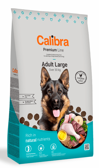 Calibra Dog Premium Line Adult Large, 12 kg, NEW