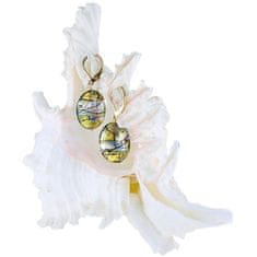 Lampglas Lenyűgöző Gold Fantasy fülbevaló 24 karátos arannyal és ezüsttel ellátott Lampglas EP38 gyönggyel