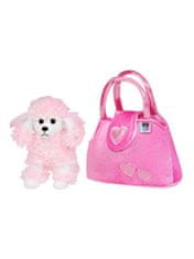 PLAYTO plüss játék kutya pénztárcában rózsaszínű