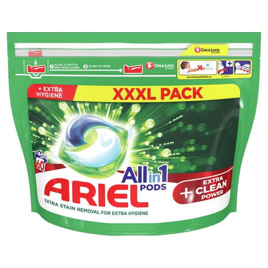 Ariel All-In-1 PODs +Extra Clean Power mosókapszula, 60 mosásra