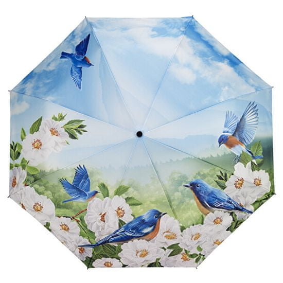 Blooming Brollies Női összecsukható automata esernyő Blue Birds GBFBBN