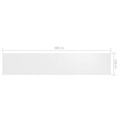 Greatstore fehér oxford-szövet erkélyparaván 120 x 600 cm