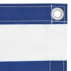 Greatstore fehér-kék oxford-szövet erkélyparaván 75 x 300 cm
