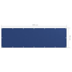Vidaxl kék oxford-szövet erkélyparaván 90 x 300 cm 135012