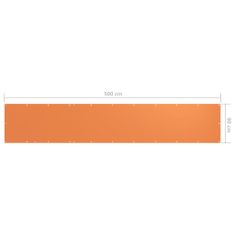 shumee narancssárga oxford-szövet erkélyparaván 90 x 500 cm