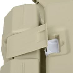 Greatstore szürke hordozható kemping-WC 10+10 L és kézmosóállvány 20 L