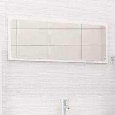 shumee magasfényű fehér forgácslap fürdőszobai tükör 90 x 1,5 x 37 cm