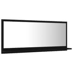 Greatstore fekete forgácslap fürdőszobai tükör 90 x 10,5 x 37 cm