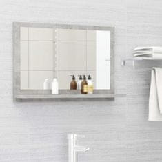 Greatstore betonszürke forgácslap fürdőszobai tükör 60 x 10,5 x 37 cm