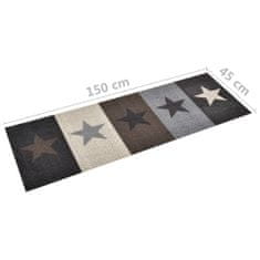 Greatstore csillagmintás mosható konyhai szőnyeg 45 x 150 cm