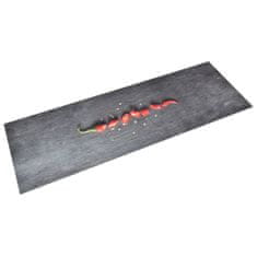 Vidaxl paprikamintás mosható konyhai szőnyeg 45 x 150 cm 315964