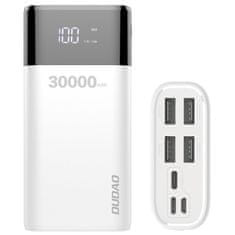 DUDAO K8Max Power Bank 4x USB 30000mAh 4A, fehér