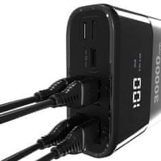 DUDAO K8Max Power Bank 4x USB 30000mAh 4A, fehér