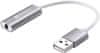 Sandberg Headset USB converter, 3,5mm jack adapter USB-re, fehér/ezüst