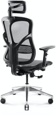 Diablo-székek V-Basic, fekete / szürke (5902560337259) csúszó ülésbeállító fejtámla háttámla kartámasz gumikerekek