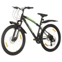 21 sebességes fekete mountain bike 26 hüvelykes kerékkel 36 cm
