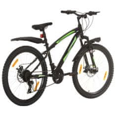 Vidaxl 21 sebességes fekete mountain bike 26 hüvelykes kerékkel 46 cm 3067227