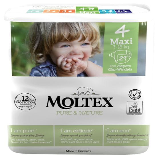 MOLTEX Pelenka Pure & Nature Maxi 7-18 kg - gazdaságos csomagolás (6 x 29 db)