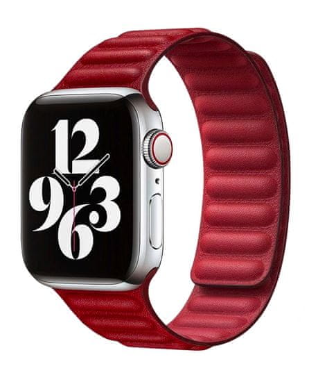 Coteetci Double Suction bőr óraszíj Apple Watch-hoz 42/44 mm WH5293-RD, piros