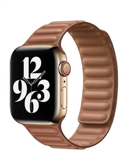 Coteetci Double Suction bőr óraszíj Apple Watch 38 / 40 mm készülékhez WH5292-SN, barna