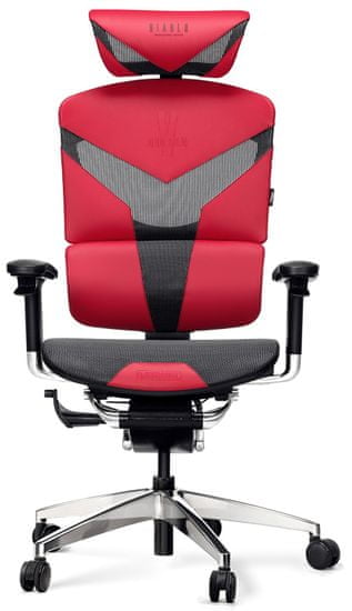 Diablo Chairs V-Dynamic, fekete/piros (5902560335439)