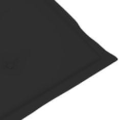 Greatstore fekete nyugágypárna (75+105) x 50 x 3 cm