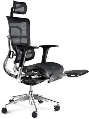 Diablo-Chairs V-Master, fekete (5902560334470) csúsztatható ülés, a fejtámla beállítása, háttámla, kartámasz, gumikerekek