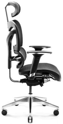 Diablo-Chairs V-Commander, fekete (5902560338164) csúsztatható ülőrész állítható fejtámla háttámla kartámaszok csendes görgők PFC 360 