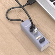 Kaku KSC-383 4x USB HUB adapter, szürke