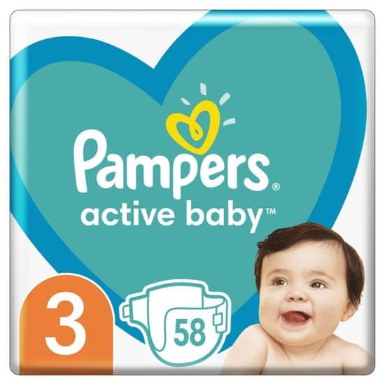 Pampers Active Baby 3-as méret 58 db, 6-10 kg
