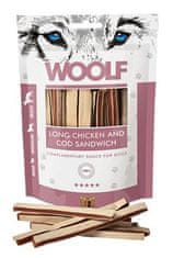 Woolf csemege puha csirke, tőkehal szendvics hosszú 100g