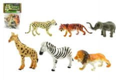 Teddies Állatok szafari állatkert 6db műanyag 10cm