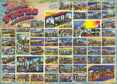 Cobble Hill  Amerikai rejtvény történelmi képeslap 1000 puzzle darabokat